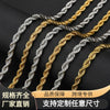 Stainless Steel Ushaped Twist Chain Electroplating Pendant Gold Necklace Fashion Hiphop Jewelry For Unisex