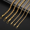 Stainless Steel Ushaped Twist Chain Electroplating Pendant Gold Necklace Fashion Hiphop Jewelry For Unisex
