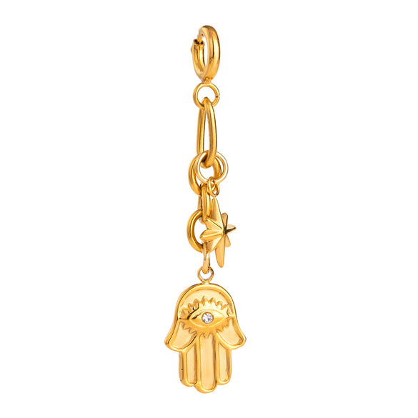 Stainless Steel Vacation Style Geometric Electroplated Pendant Accessories For Women