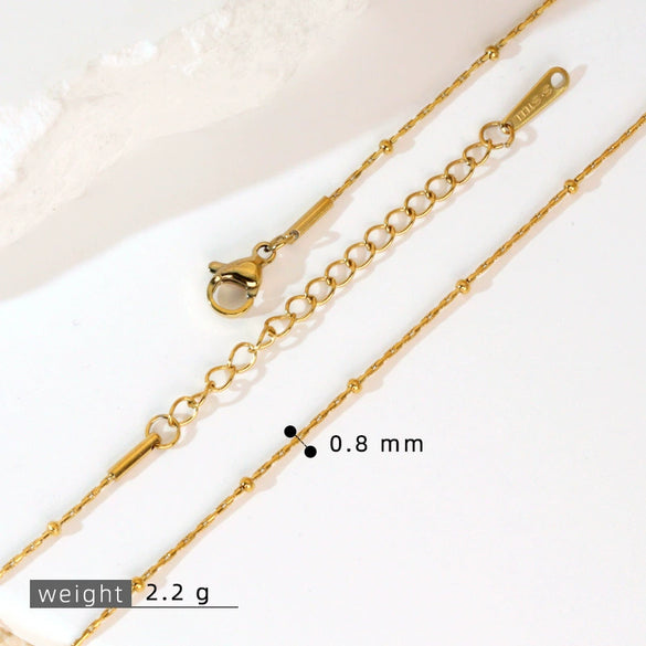 Stainless Steel Vacuum Electroplated Naked Chain Twist Chain Blade Round Snake Chain Single Chain Clavicle Chain Plain Chain