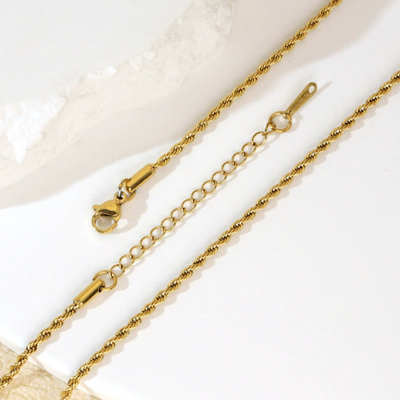 Stainless Steel Vacuum Electroplated Naked Chain Twist Chain Blade Round Snake Chain Single Chain Clavicle Chain Plain Chain