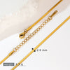 Stainless Steel Vacuum Electroplated Naked Chain Twist Chain Blade Round Snake Chain Single Chain Clavicle Chain Plain Chain