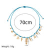 Stainless Steel Vacuum Electroplated Rope Necklace In Ocean Colorful Burgundy Style