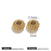 Stainless Steel Vacuum Goldplated Totem Pattern Round Abacus Beads Jewelry Accessories For Diy Bracelet Necklace Handmade Loose Beads