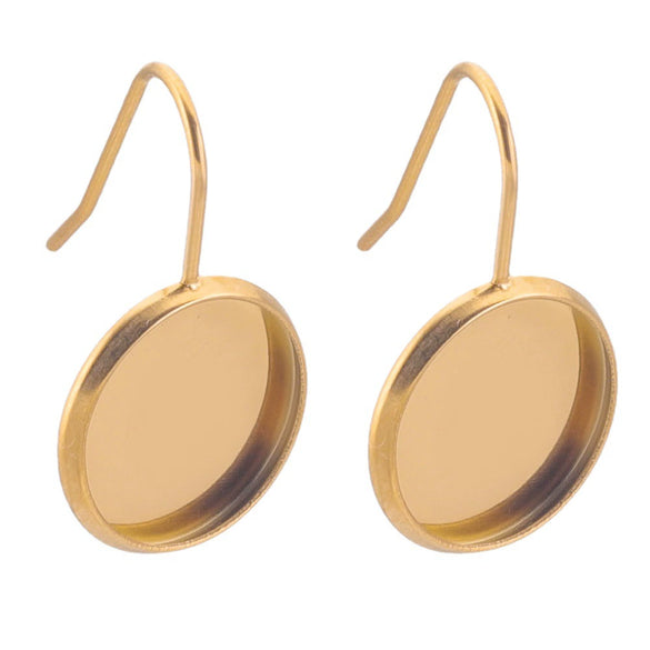 Stainless Steel Vacuum Goldplated Ushaped Ear Hook Welding Gem Holder