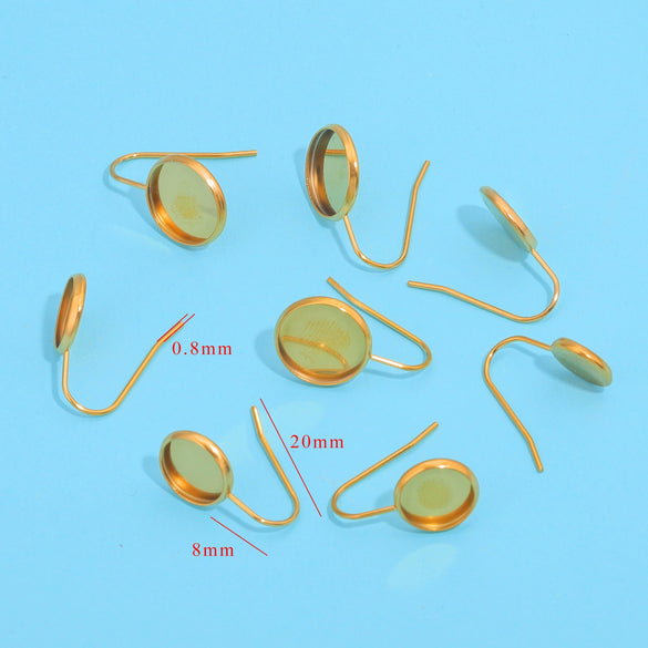 Stainless Steel Vacuum Goldplated Ushaped Ear Hook Welding Gem Holder