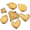 Stainless Steel Vacuum Peach Heart Drip Tray Jewelry Accessories Necklace With Dragon Pattern And Electroplating