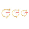 Stainless Steel Vacuum Plated Cshaped Handmade Earrings