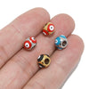 Stainless Steel Vacuum Plated Dripping Oil Eyes Pattern Bracelet Loose Beads