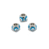 Stainless Steel Vacuum Plated Dripping Oil Eyes Pattern Bracelet Loose Beads