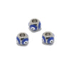 Stainless Steel Vacuum Plated Dripping Oil Eyes Pattern Bracelet Loose Beads