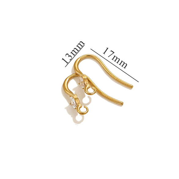 Stainless Steel Vacuum Plated Fish Shaped Handmade Earrings Accessories