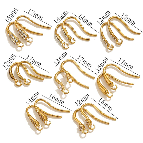 Stainless Steel Vacuum Plated Fish Shaped Handmade Earrings Accessories