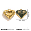 Stainless Steel Vacuum Plated Gold Heart Shaped Love Pendant Necklace Jewelry Accessories