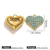 Stainless Steel Vacuum Plated Gold Heart Shaped Love Pendant Necklace Jewelry Accessories