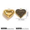 Stainless Steel Vacuum Plated Gold Heart Shaped Love Pendant Necklace Jewelry Accessories