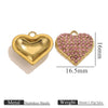 Stainless Steel Vacuum Plated Gold Heart Shaped Love Pendant Necklace Jewelry Accessories