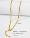 Stainless Steel Vacuum Plated O Shaped Chain Minimalist Unisex Diy Jewelry Accessories