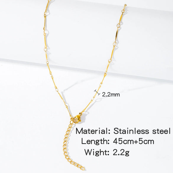 Stainless Steel Vacuum Plated O Shaped Chain Minimalist Unisex Diy Jewelry Accessories