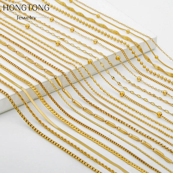 Stainless Steel Vacuum Plated O Shaped Chain Minimalist Unisex Diy Jewelry Accessories
