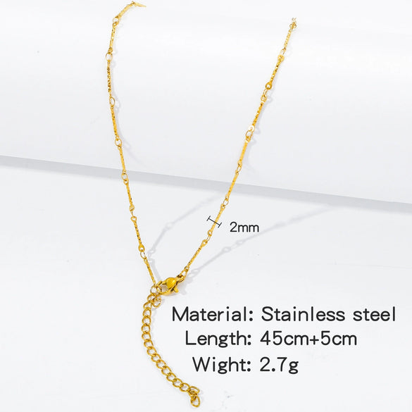 Stainless Steel Vacuum Plated O Shaped Chain Minimalist Unisex Diy Jewelry Accessories