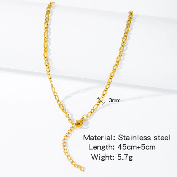 Stainless Steel Vacuum Plated O Shaped Chain Minimalist Unisex Diy Jewelry Accessories