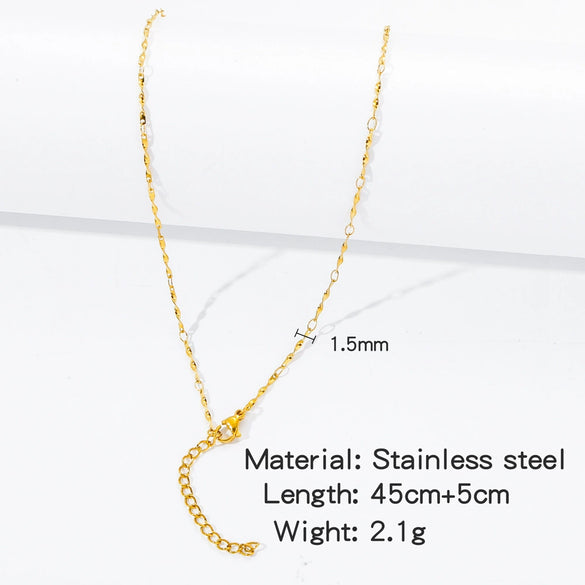 Stainless Steel Vacuum Plated O Shaped Chain Minimalist Unisex Diy Jewelry Accessories