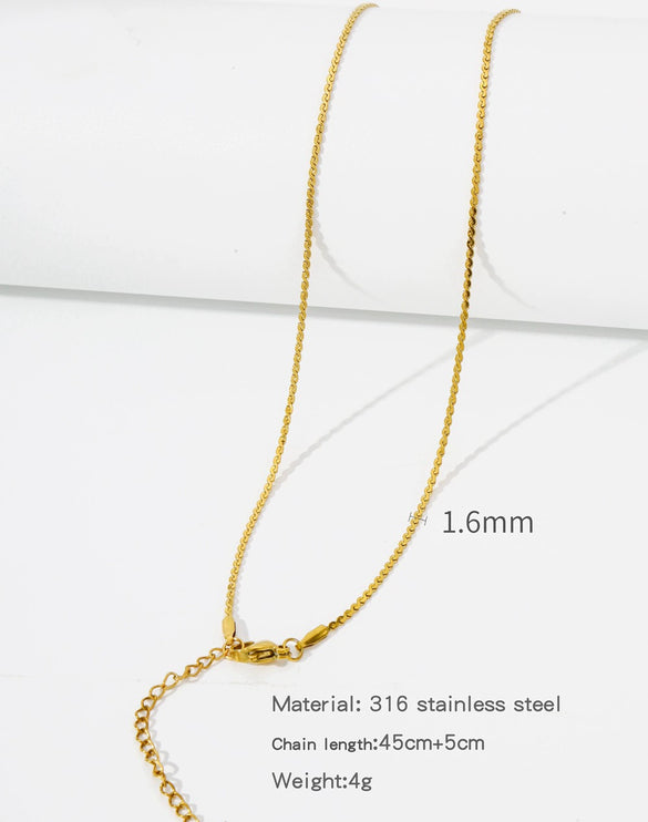 Stainless Steel Vacuum Plated O Shaped Chain Minimalist Unisex Diy Jewelry Accessories