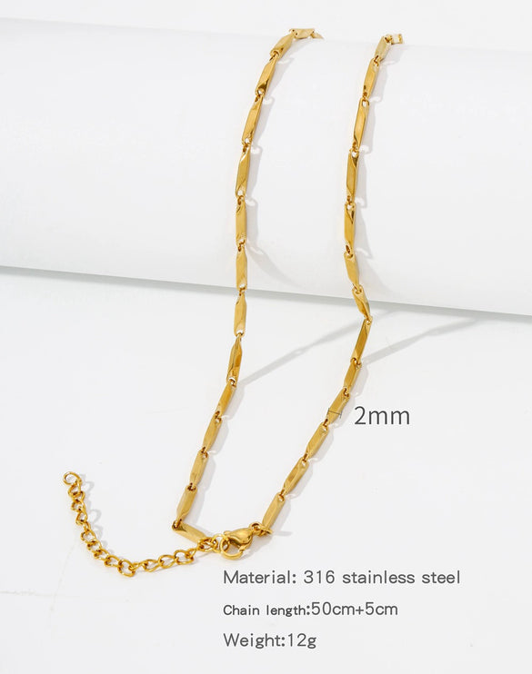 Stainless Steel Vacuum Plated O Shaped Chain Minimalist Unisex Diy Jewelry Accessories
