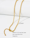 Stainless Steel Vacuum Plated O Shaped Chain Minimalist Unisex Diy Jewelry Accessories