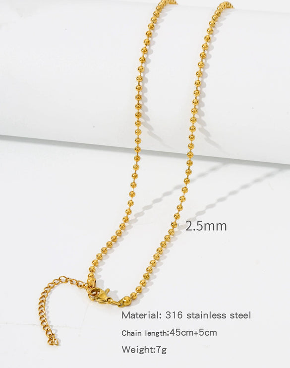 Stainless Steel Vacuum Plated O Shaped Chain Minimalist Unisex Diy Jewelry Accessories