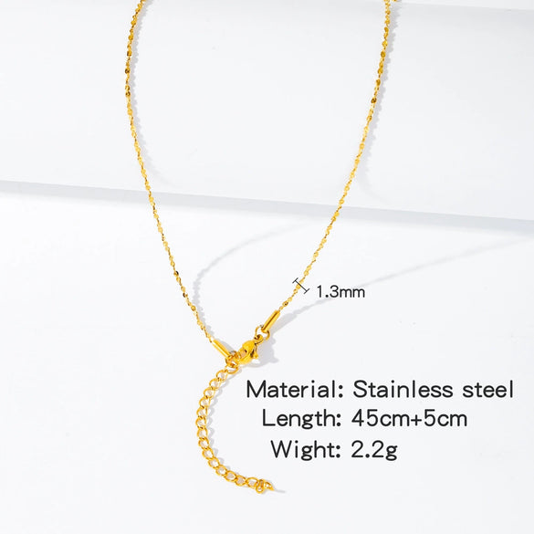Stainless Steel Vacuum Plated O Shaped Chain Minimalist Unisex Diy Jewelry Accessories