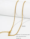 Stainless Steel Vacuum Plated O Shaped Chain Minimalist Unisex Diy Jewelry Accessories