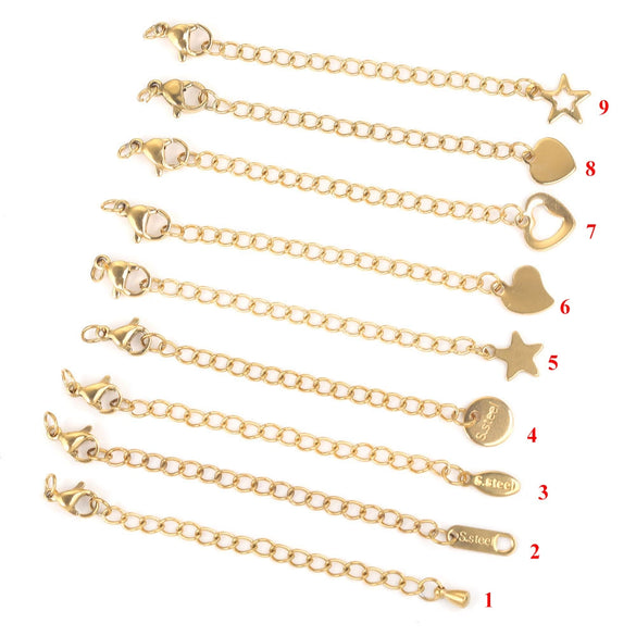 Stainless Steel Vacuum Plated Tail Chain Extension Chain Jewelry Accessories Material