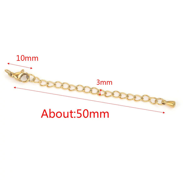 Stainless Steel Vacuum Plated Tail Chain Extension Chain Jewelry Accessories Material