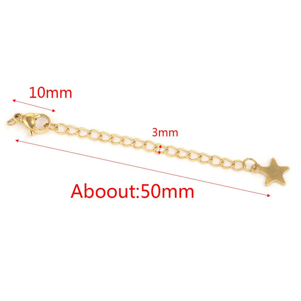 Stainless Steel Vacuum Plated Tail Chain Extension Chain Jewelry Accessories Material