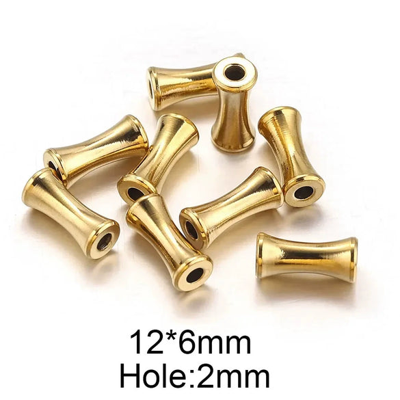 Stainless Steel Vase Shaped Round Beads Electroplated Diy Jewelry Accessories
