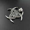 Stainless Steel Viking Celtic Knot Pendant Polished Men's Necklace Jewelry