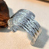Stainless Steel Vintage Geometric Open Bracelet For Women With Electroplating