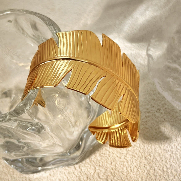 Stainless Steel Vintage Geometric Opening Adjustable Irregular Electroplated Women's Bracelet