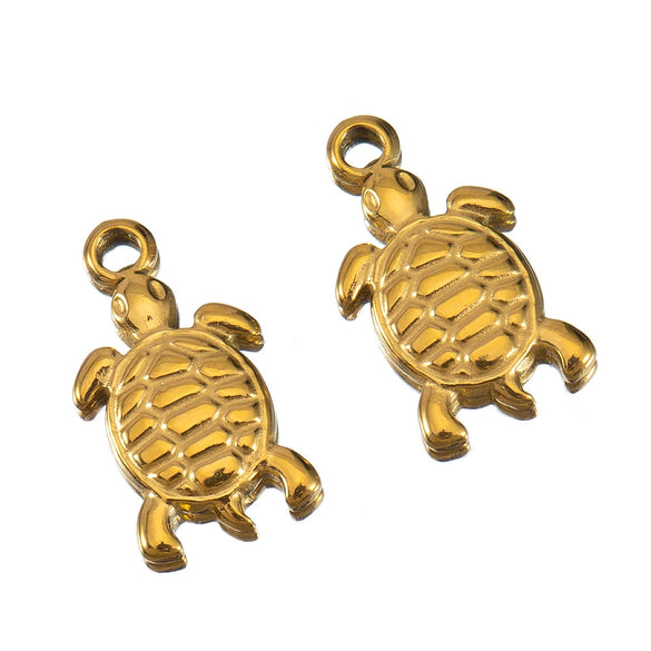 Stainless Steel Vintage Hippocampus Shell Pendant Jewelry Making Supplies