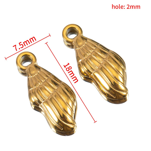 Stainless Steel Vintage Marine Crab Conch Pendant Necklace Electroplated Gold Jewelry