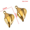 Stainless Steel Vintage Marine Crab Conch Pendant Necklace Electroplated Gold Jewelry