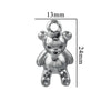 Stainless Steel Vintage Personality Violent Bear Pendant Necklace With Compass Pattern And Electroplating Treatment