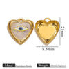 Stainless Steel Vintage Round Blue Eye Jewelry Accessories With Oil Dropping And Electroplating