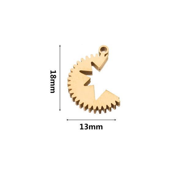 Stainless Steel Water Drop Bohemian Fish Pattern Electroplated Charm Pendant For Earrings And Necklace