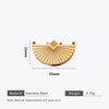 Stainless Steel Water Drop Bohemian Totem Charm Pendant Hanging Earrings With Electroplating