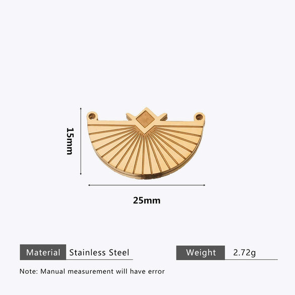 Stainless Steel Water Drop Bohemian Totem Charm Pendant Hanging Earrings With Electroplating