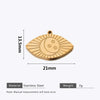 Stainless Steel Water Drop Bohemian Totem Charm Pendant Hanging Earrings With Electroplating
