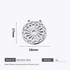 Stainless Steel Water Drop Bohemian Totem Charm Pendant Hanging Earrings With Electroplating